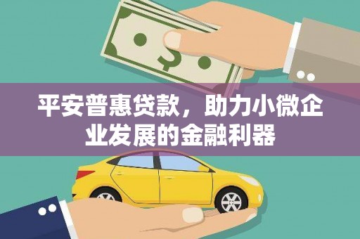 霍林郭勒平安普惠贷款，助力小微企业发展的金融利器