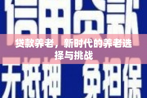 霍林郭勒贷款养老，新时代的养老选择与挑战