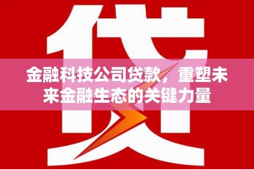 霍林郭勒金融科技公司贷款，重塑未来金融生态的关键力量