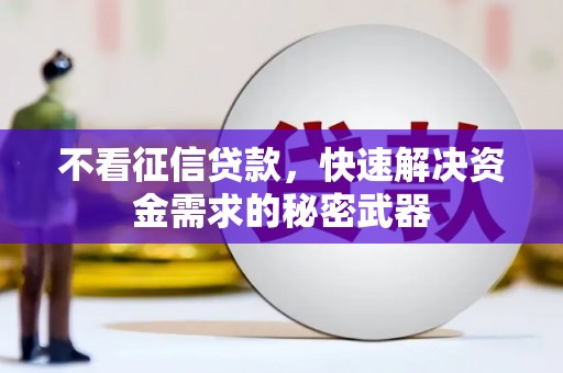 霍林郭勒不看征信贷款，快速解决资金需求的秘密武器