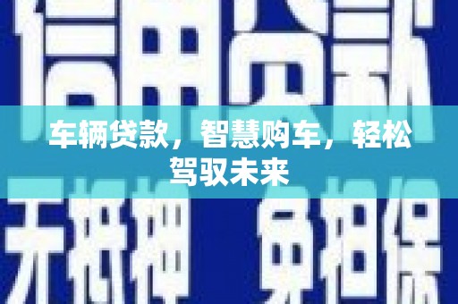 霍林郭勒车辆贷款，智慧购车，轻松驾驭未来